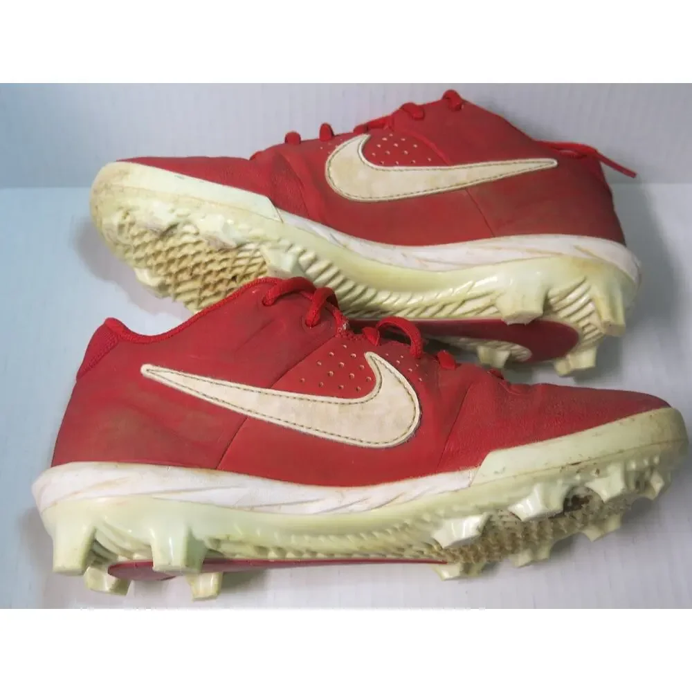 Nike Baseball Softball Cleats Alpha Huarache Size 4 Youth Kids Red Sports Team